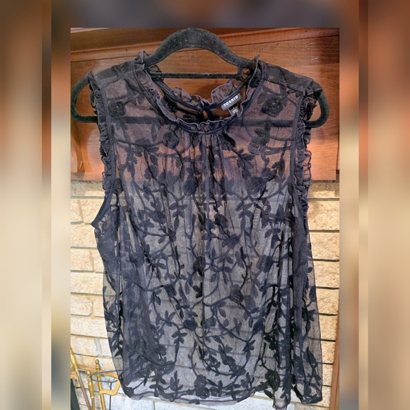 Torrid Black Sheer Floral Blouse - Picture 2 of 5
